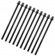 TRC-115W-BK - 115MM TENSION ROD BLACK WITH WASHER - 7/32