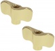 WN8-4 - Cymbal Wing Nut M8 (x2) - Brass