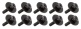 WSC4-14BK - M4 14MM - MOUNTING SCREW FOR WOODEN SHELL - BLACK (X10)