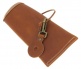 Porte Baguettes En Cuir Avec Crochet Saddle Tan