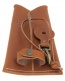 Porte Baguettes En Cuir Avec Crochet Saddle Tan
