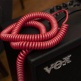 VCC90 COILED JACK CABLE 9M RED