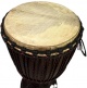 Djembe Custom Grand 33-35 X 60-62CM + Housse (offerte)