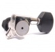 GUITAR 6 ONLINE TUNING MACHINES NICKEL WITH LOCK, BLACK SATIN BUTTON, RIGHT