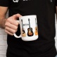 Mug Ceramic With Guitars White
