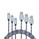 USBA-MIUSB PA - PACK 3 CÂBLES USB / MICRO USB BL