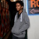 Grey Hooded Jacket Size M