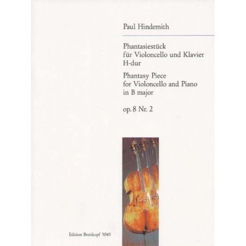EDITION BREITKOPF HINDEMITH PAUL - PHANTASIESTUCK H-DUR OP. 8/2 - CELLO, PIANO