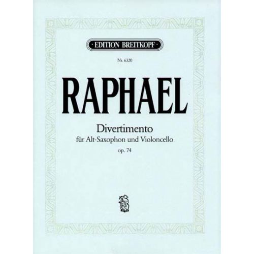 RAPHAEL GUNTER - DIVERTIMENTO OP. 74 - ALTO SAXOPHONE, CELLO