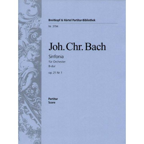 EDITION BREITKOPF BACH JOHANN CHRISTIAN - SINFONIA B-DUR OP. 21/1 - ORCHESTRA