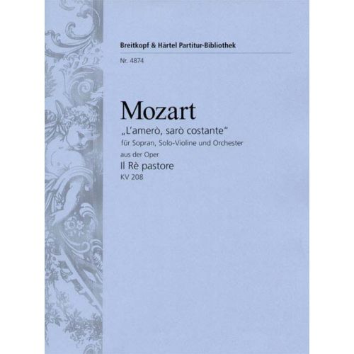  Mozart Wolfgang Amadeus - L'amero/dein Bin Ich Kv 208 - Voice, Violin, Orchestra