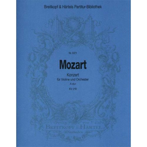  Mozart Wolfgang Amadeus - Violinkonzert A-dur Kv 219 - Cello Solo, Orchestra