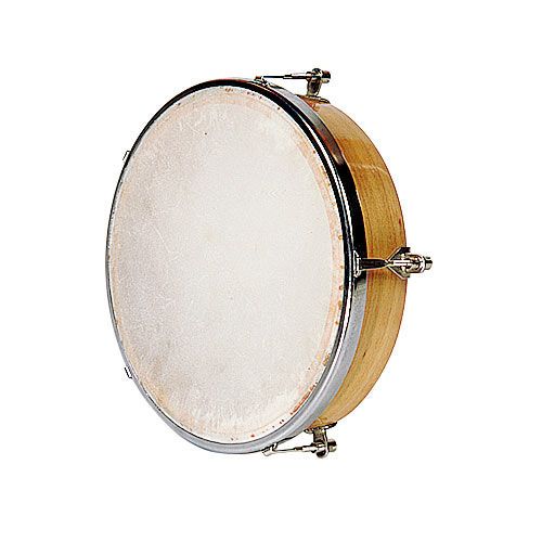 TAMBOURIN PEAU NATURELLE - 20 CM 