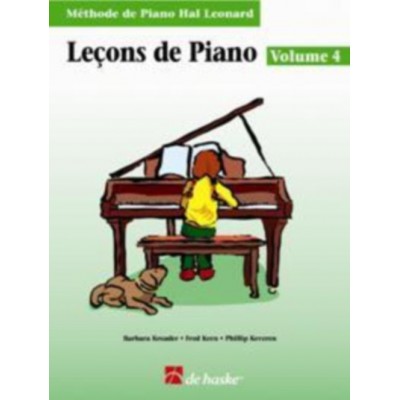 DEHASKE Lecons De Piano Vol.4 + CD - Methode De Piano Hal Leonard