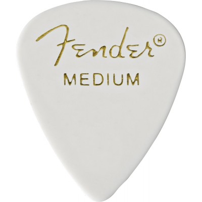 FENDER 351 SHAPE PICKS 12 PACK WHITE MEDIUM
