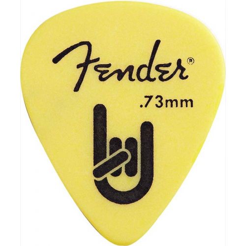 FENDER ROCK-ON! TOURING PICKS 12 PACK 351 SHAPE MEDIUM .73 MM YELLOW