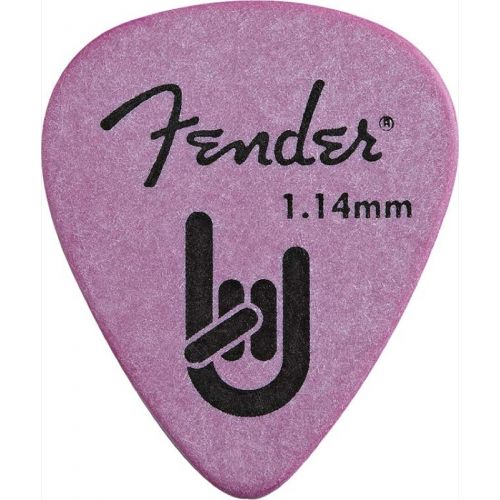 FENDER ROCK-ON! TOURING PICKS 12 PACK 351 SHAPE EXTRA HEAVY 1.14 MM PURPLE