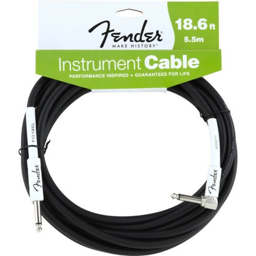 FENDER PERFORMANCE SERIES INSTRUMENT CABLE 18.6' ANGLE BLACK