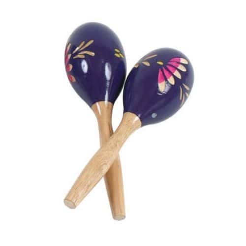 MARACAS EN BOIS PEINT