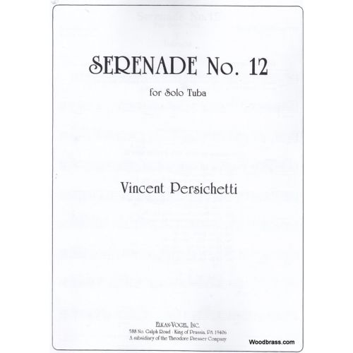 ELKAN-VOGEL PERSICHETTI V. - SERENADE N°12 OP. 88 - TUBA SOLO