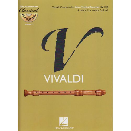 VIVALDI A. - CONCERTO EN LA MINEUR RV 108 + CD - FLUTE A BEC ALTO