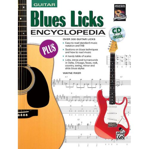 ALFRED PUBLISHING RIKER WAYNE - BLUES LICKS ENCYCLOPEDIA + CD - GUITAR