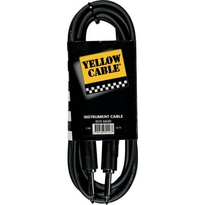 CABLE YELLOW CABLE GUITARE G63D JACK / JACK 3M