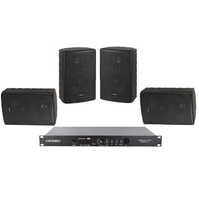 DEFINITIVE AUDIO PACK INSTALL RESTO BLACK - PACK INSTALL 4XNEF5 BL + 1XMEDIA AMP ONE