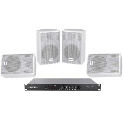 DEFINITIVE AUDIO PACK INSTALL RESTO WHITE - PACK INSTALL 4XNEF WH + 1XMEDIA AMP ONE