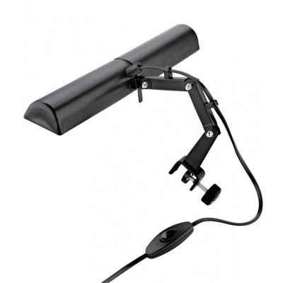 KM 12260-000-55 BLACK DOUBLE MUSIC STAND LIGHT