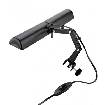 12260-000-55 BLACK DOUBLE MUSIC STAND LIGHT