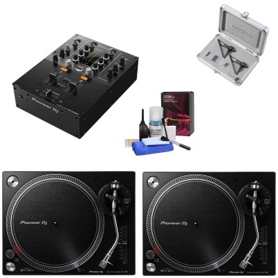 Pioneer Dj Pack Plx-500-k + Djm 250mk2 + Ortofon Twin Mix + Kit Nettoyage