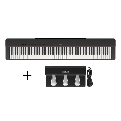 YAMAHA P-225 BLACK + TRIPLE PEDALS
