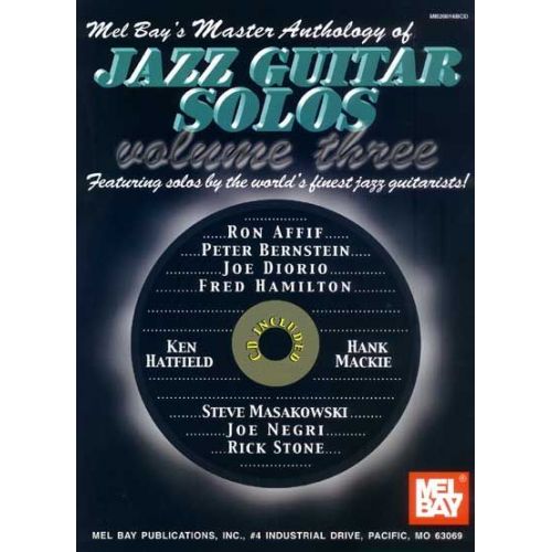 MEL BAY MASTER ANTHOLOGY OF JAZZ GUITAR SOLOS, VOLUME 3 + CD - GUITAR