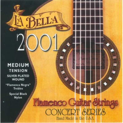 LABELLA FLAMENCO NYLON NOIR SI 2 CONCERT SERIE MEDIUM TENSION