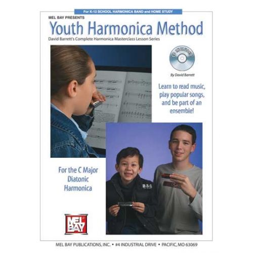 MEL BAY BARRETT DAVID - YOUTH HARMONICA METHOD + CD - HARMONICA