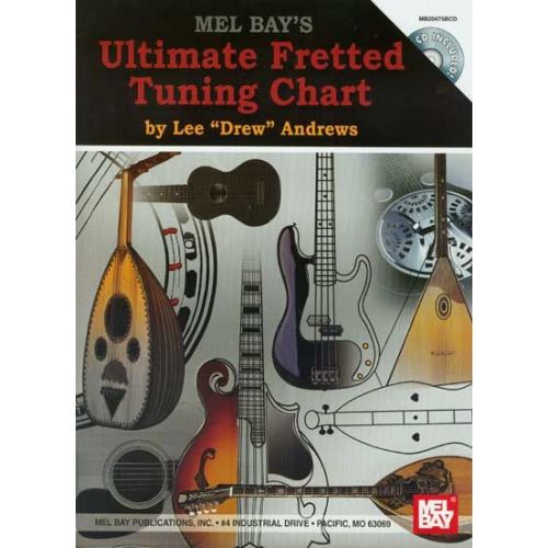 MEL BAY DREW ANDREWS LEE - ULTIMATE FRETTED TUNING CHART + CD - FRETTED
