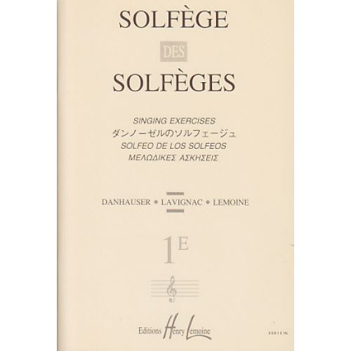 LAVIGNAC ALBERT - SOLFEGE DES SOLFEGES VOL.1E SANS ACCOMPAGNEMENT
