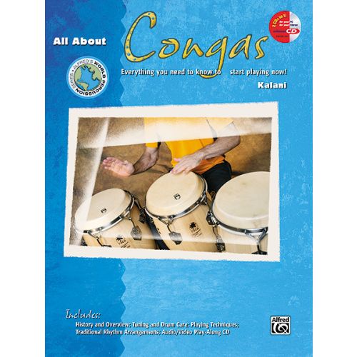 ALL ABOUT CONGAS + CD - PERCUSSION