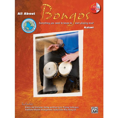 ALFRED PUBLISHING ALL ABOUT BONGOS + CD - PERCUSSION