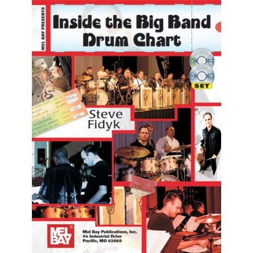 MEL BAY FIDYK STEVE - INSIDE THE BIG BAND DRUM CHART + CD + DVD - DRUM SET