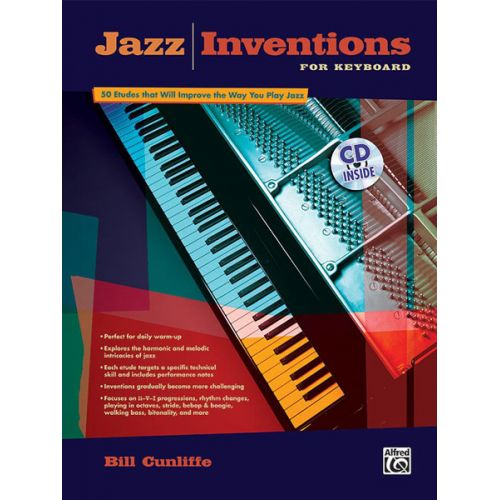 CUNLIFFE BILL - JAZZ INVENTIONS FOR KEYBOARD + CD - PIANO SOLO
