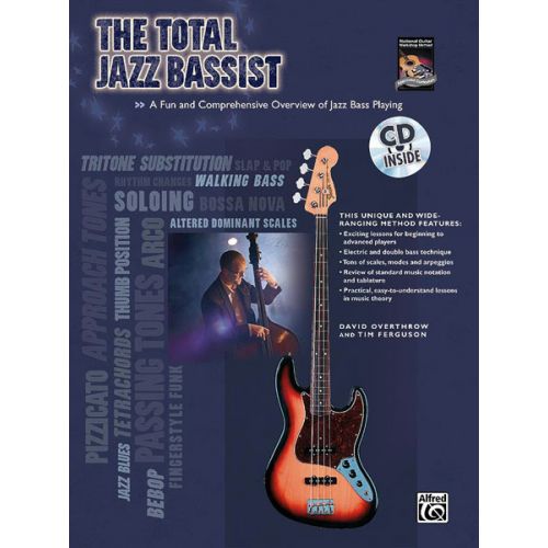 ALFRED PUBLISHING OVERTHROW DAVID - TOTAL JAZZ BASSIST + CD - BASS GUITAR