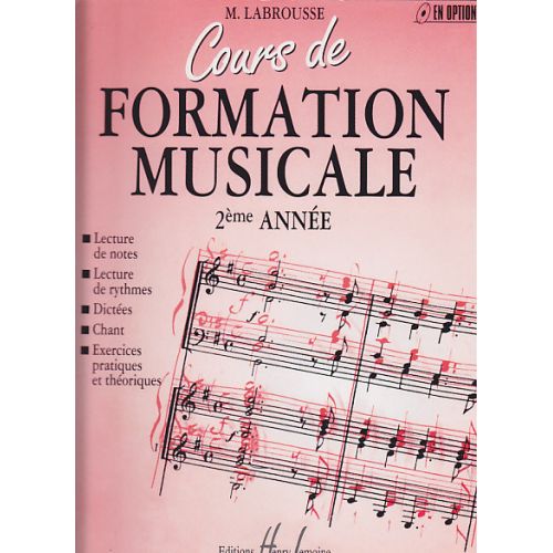 LEMOINE LABROUSSE MARGUERITE - COURS DE FORMATION MUSICALE VOL.2