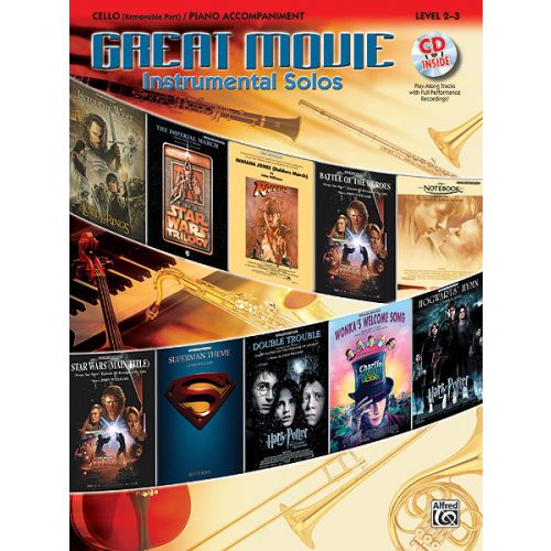 GREAT MOVIE INSTRUMENTAL SOLOS + CD - CELLO AND PIANO