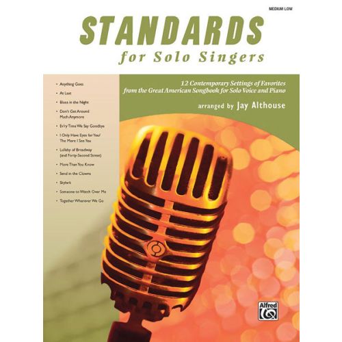 ALTHOUSE JAY - STANDARDS FOR SOLO SINGERS - MEDIUM AND LOW VOICE