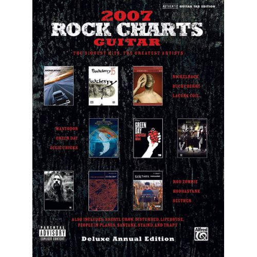 ALFRED PUBLISHING 2007 ROCK CHARTS GUITAR - GUITAR TAB