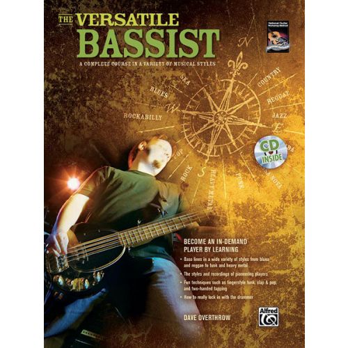 ALFRED PUBLISHING OVERTHROW DAVID - THE VERSATILE BASSIST + CD - BASS GUITAR