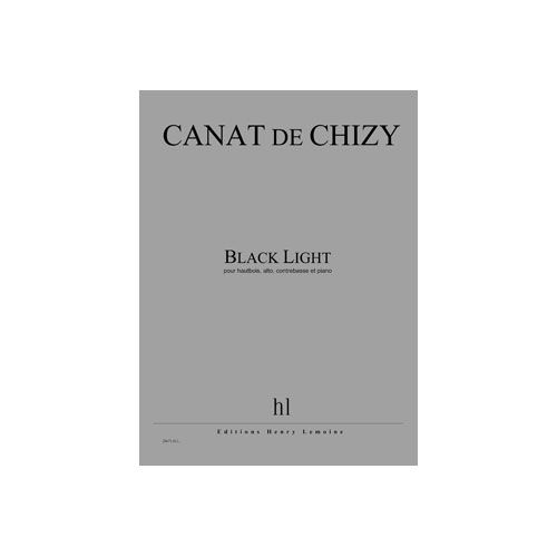 CANATCHIZY - BLACK LIGHT- HAUTBOIS, ALTO, CONTREBASSE ET PIANO