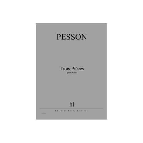 PESSON GERARD - PIECES (3) - PIANO